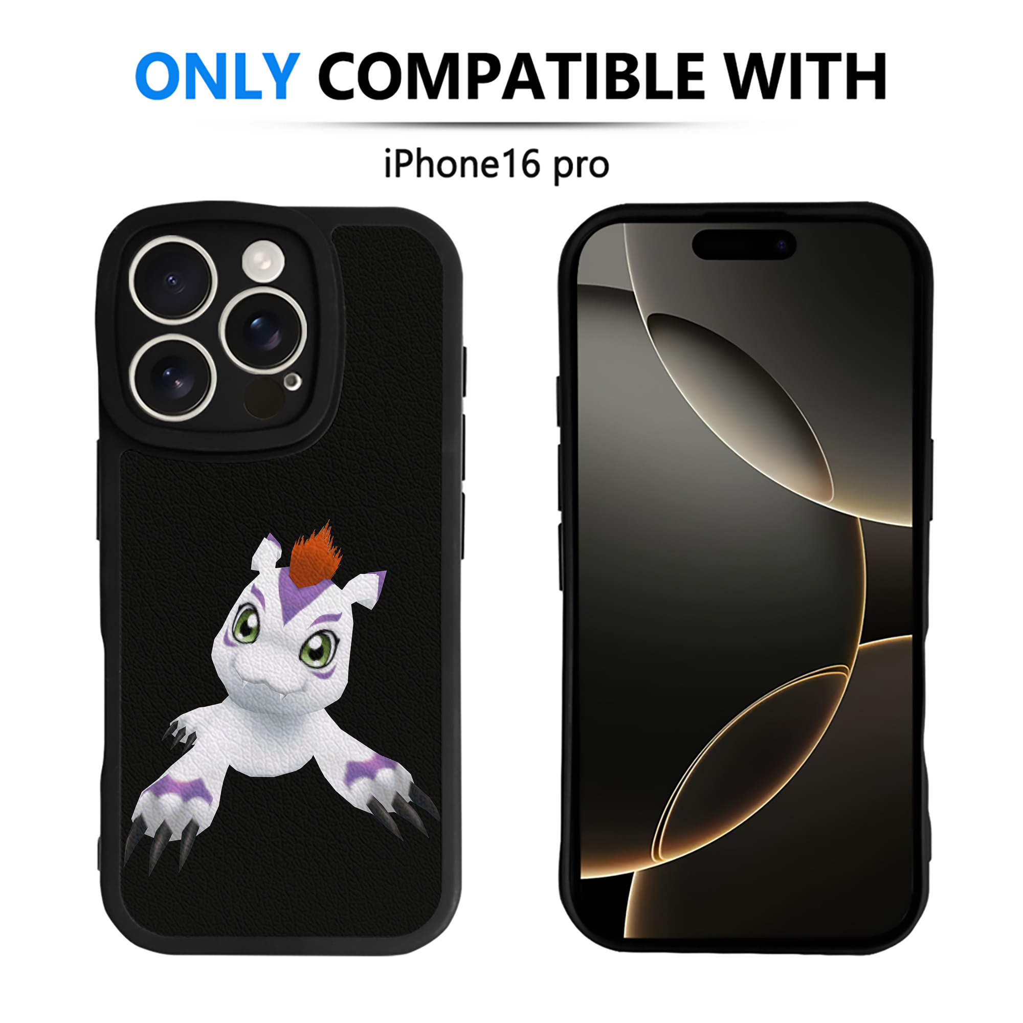 （画像用） Digimon デジタルモンスター/デジモン 【iPhone 16シリーズ対応】シリコンスマホケース（レザー調） 材質：シリコン